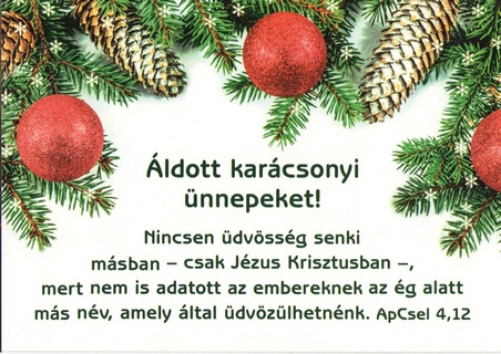 karácsonyi üdvözlet